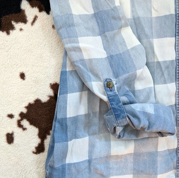 CHECKERED jean blouse - Picture 3 of 3